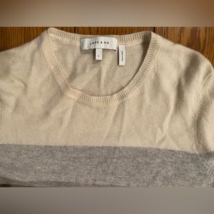 EUC Lark & Ro 100% cashmere sweater,size large, color block